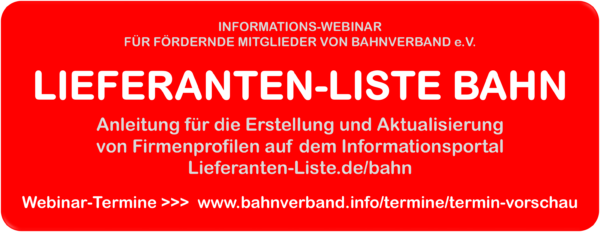Online-Webinar LIEFERANTEN-LISTE